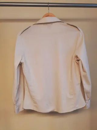 Camisa Cronel Tapioca Beige/Blanca Talla M