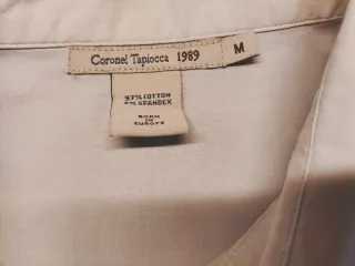 Camisa Cronel Tapioca Beige/Blanca Talla M