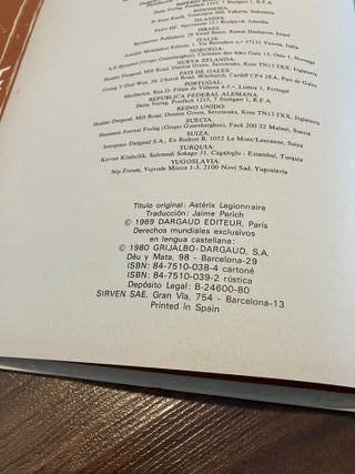 Asterix Legionario, 1980. Coleccionista