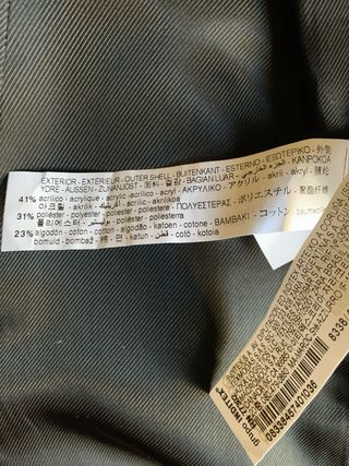 Americana larga estructura azul Zara (2 usos)