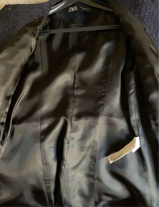 Americana larga estructura azul Zara (2 usos)