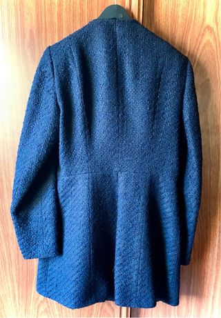 Americana larga estructura azul Zara (2 usos)