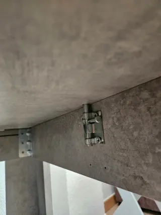 Mesa de comedor gris / cemento extensible