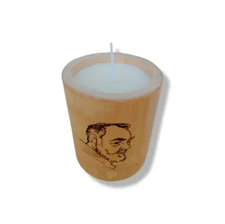 Candela in bambù con cera di soia