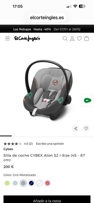 Maxi-Cosi Cybex Aton MI Size isofix de Coche