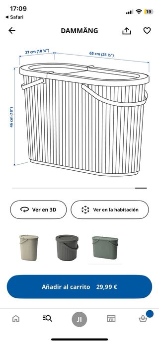 Cubo IKEA DAMMÄNG 48L con tapa