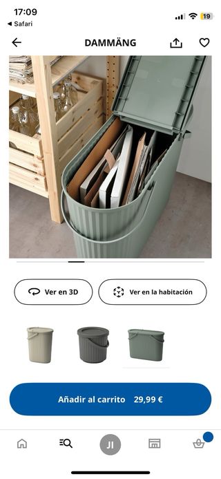 Cubo IKEA DAMMÄNG 48L con tapa