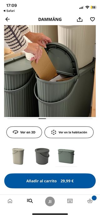 Cubo IKEA DAMMÄNG 48L con tapa