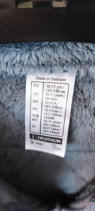 Chaqueta de nieve infantil doble capa talla 10/11a