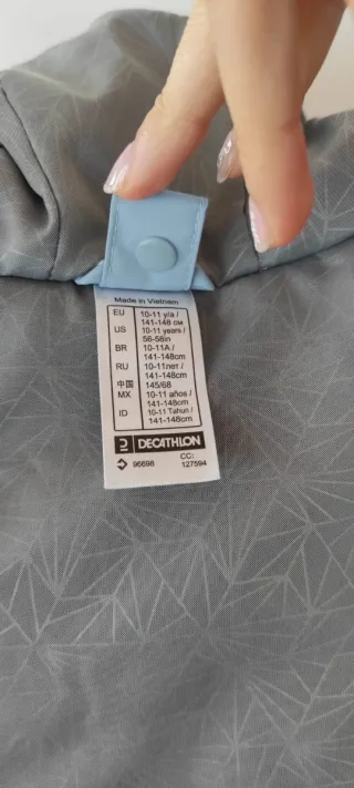 Chaqueta de nieve infantil doble capa talla 10/11a