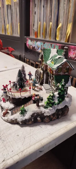 Casa de Navidad con Luces,Sonido y movimiento