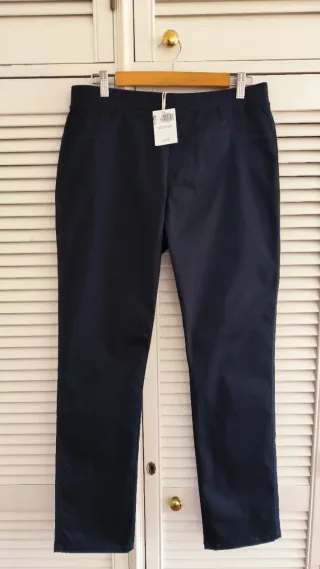 Pantalón mujer cintura elástica con etiquetas