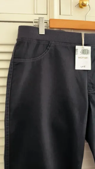 Pantalón mujer cintura elástica con etiquetas