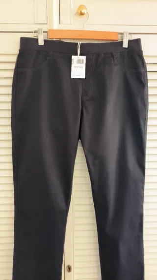 Pantalón mujer cintura elástica con etiquetas