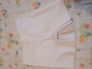 Pantalón corto blanco vaquero mujer