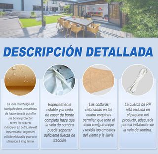 Toldo Vela Beige + Accesorios