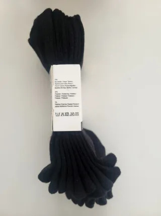 Calcetines tobilleros negros 5 pares. Unisex.