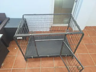 Jaula perro grande plegable 120x75 cm con ruedas