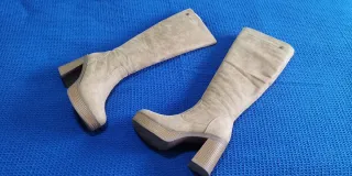 Botas altas beige