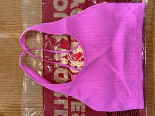 Top corto seamless tirante doble naranja