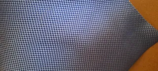 Corbata Burberry Seda Azul Plateado