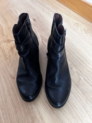 Botines Pikolinos Mujer Talla 38 Negros/Plata