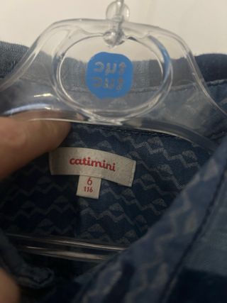 Camisa cuadros Catimini azul