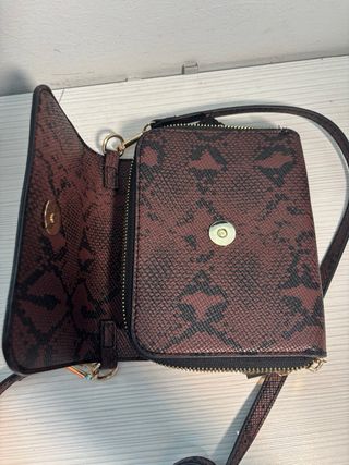 Bolso bandolera estampado serpiente