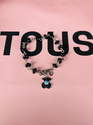 Pulsera Tous Onix y colgante Turquesa