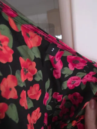 Vestido floral The Kooples talla 38. Seda.