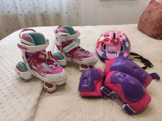 Pack Patines HUDORA + Casco + Protecciones