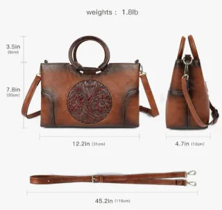 Bolso de mano vintage con diseño floral