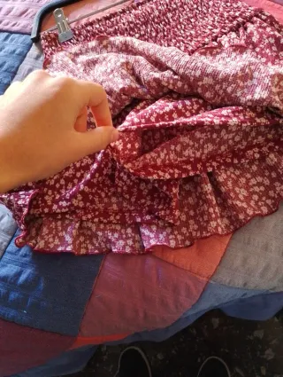 Falda corta floral talla 9-10