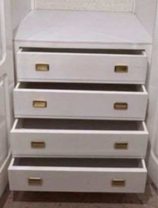 Cajonera blanca para armario