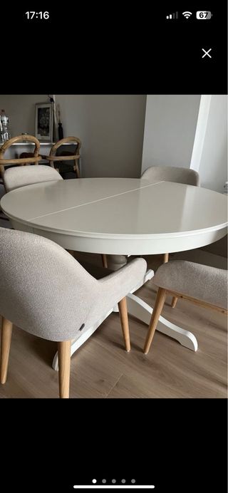 Mesa redonda extensible Ikea