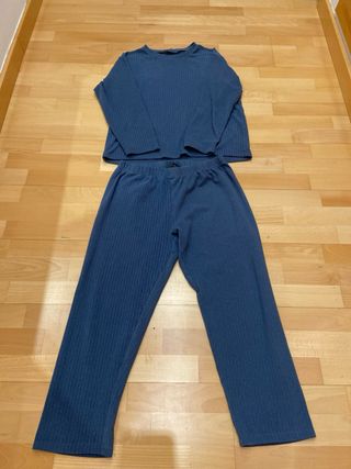 Pijama azul calentito