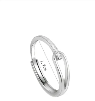 Conjunto pulsera y anillo plateado