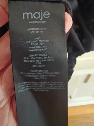 Vestido Maje negro talla 40