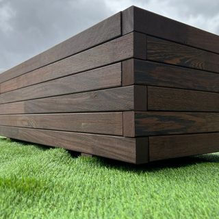 Jardinera Rectangular Madera Tropical
