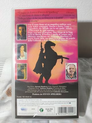 La maschera di Zorro Banderas Hopkins Cassetta VHS