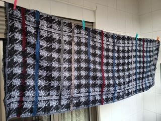 Pashmina pata de gallo gris y negro
