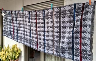 Pashmina pata de gallo gris y negro