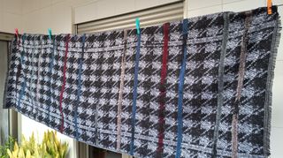 Pashmina pata de gallo gris y negro