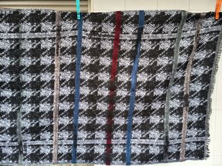 Pashmina pata de gallo gris y negro