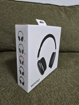 Auriculares Cascos Inalámbricos WH90 Negros nuevos