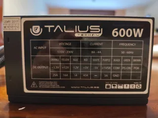Fuente Alimentación Talius Tech4-U 600W