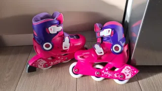 Patines en línea niña Oxelo rosa y morado