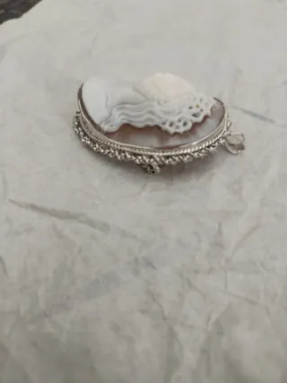 Spilla Cameo 45mm Volto Gesù Argento 925