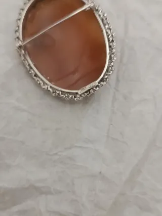 Spilla Cameo 45mm Volto Gesù Argento 925