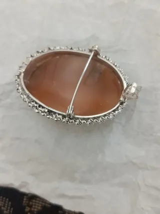 Spilla Cameo 45mm Volto Gesù Argento 925